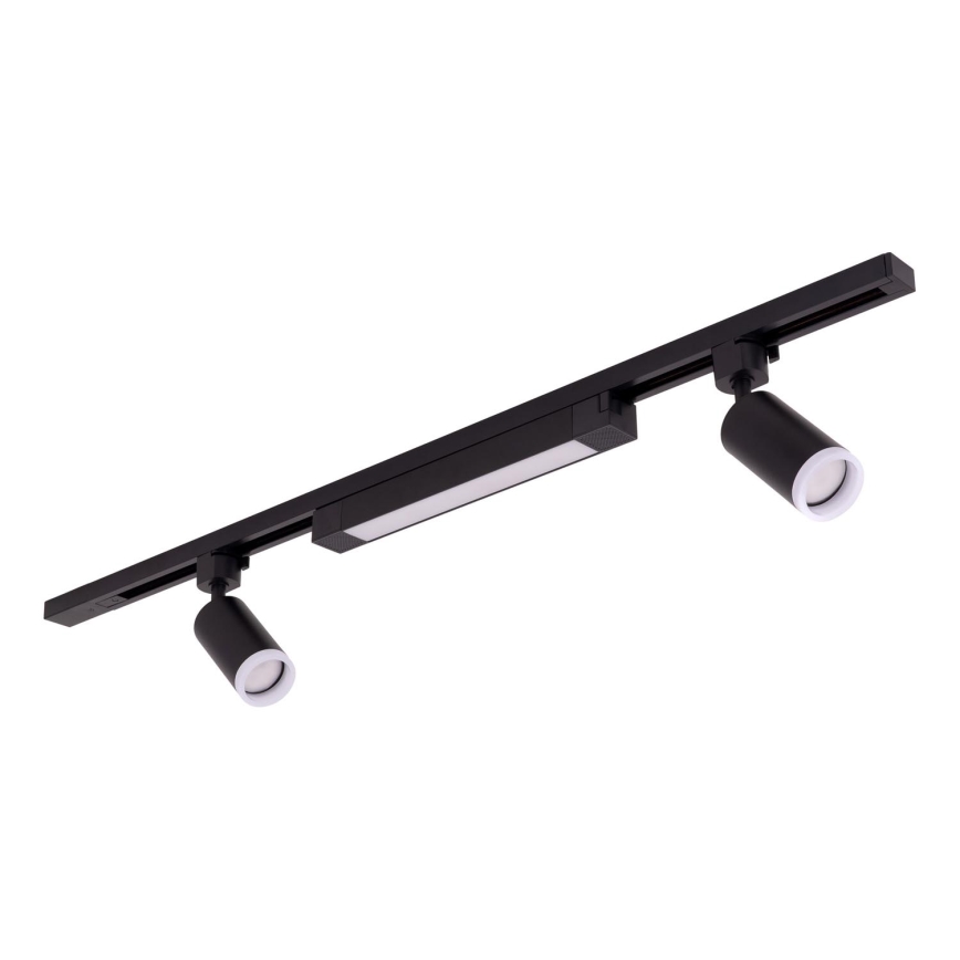 Lámpara LED empotrable en sistema de riel TRACER 2xGU10/10W/230V + LED/20W 1 m negro