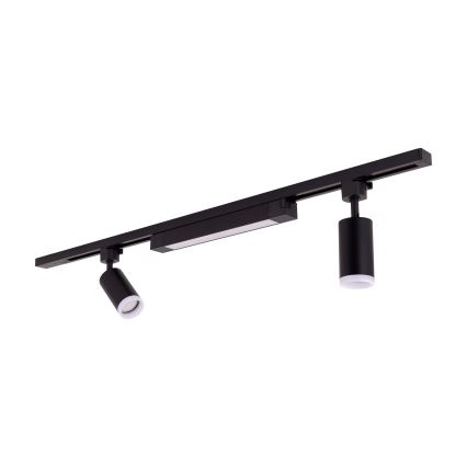Lámpara LED empotrable en sistema de riel TRACER 2xGU10/10W/230V + LED/20W 1 m negro