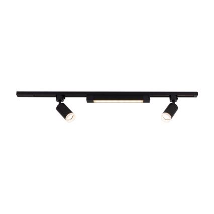 Lámpara LED empotrable en sistema de riel TRACER 2xGU10/10W/230V + LED/20W 1 m negro