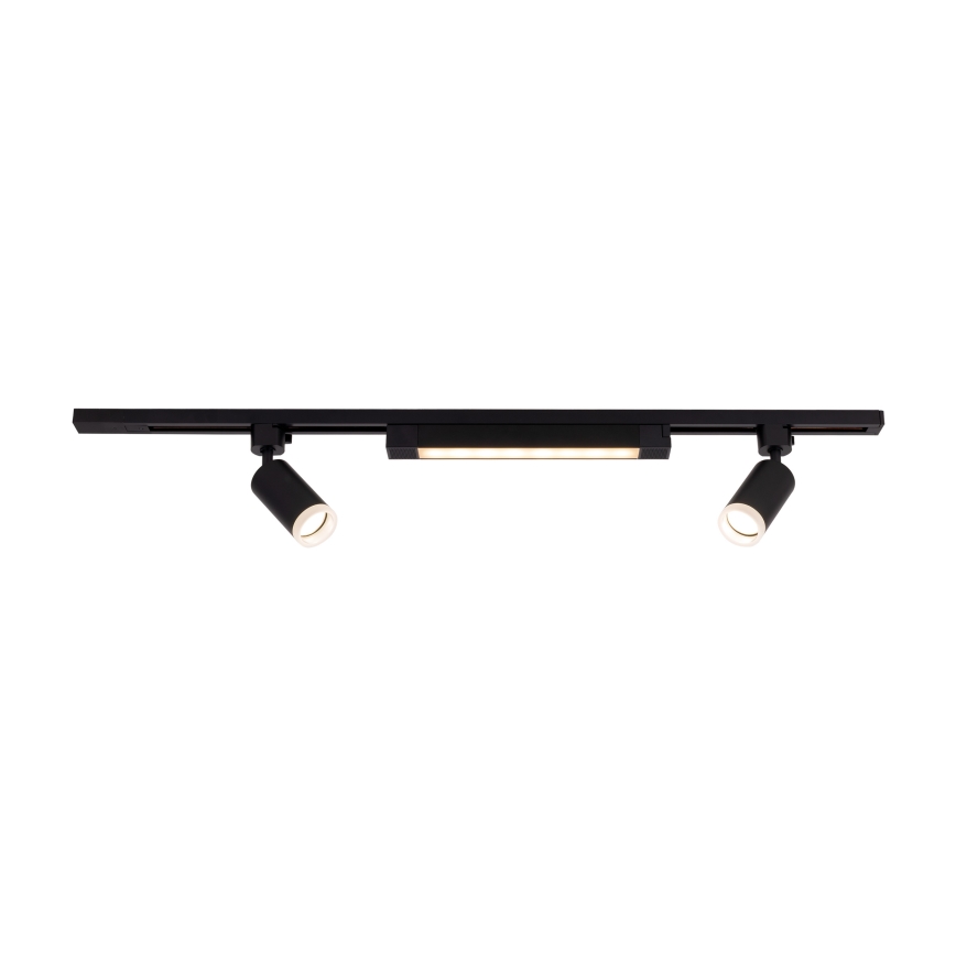 Lámpara LED empotrable en sistema de riel TRACER 2xGU10/10W/230V + LED/20W 1 m negro