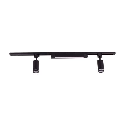Lámpara LED empotrable en sistema de riel TRACER 2xGU10/10W/230V + LED/20W 1 m negro