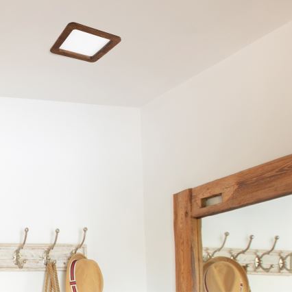 Lámpara empotrada LED WOODY SPOT LED/17W/230V 3000K cereza 18,5x18,5 cm
