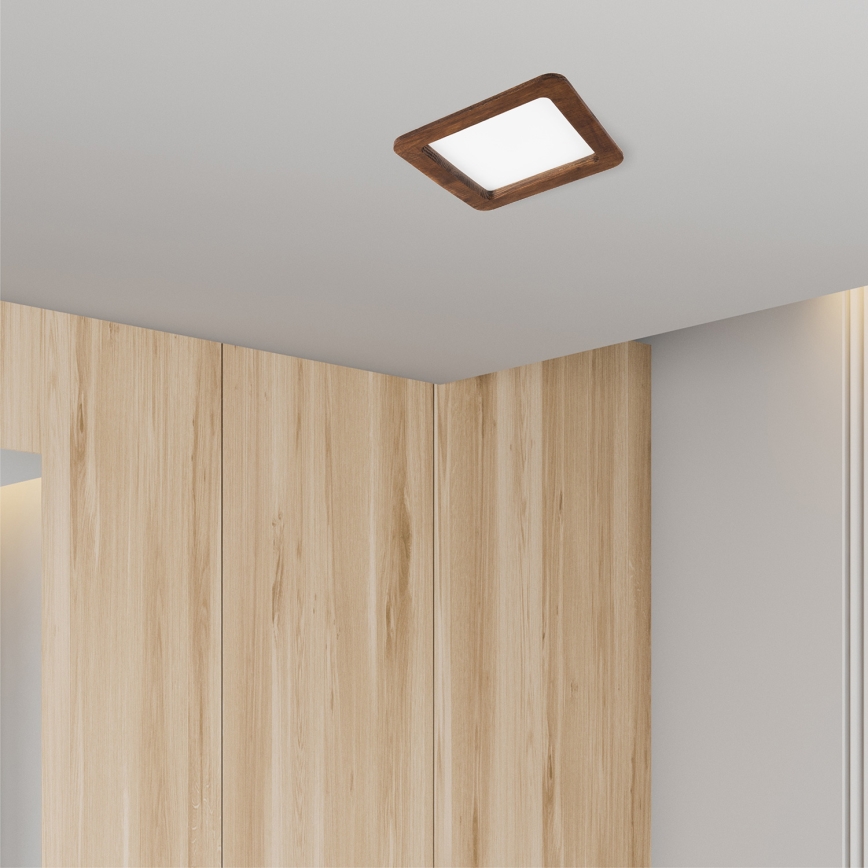 Lámpara empotrada LED WOODY SPOT LED/17W/230V 3000K cereza 18,5x18,5 cm
