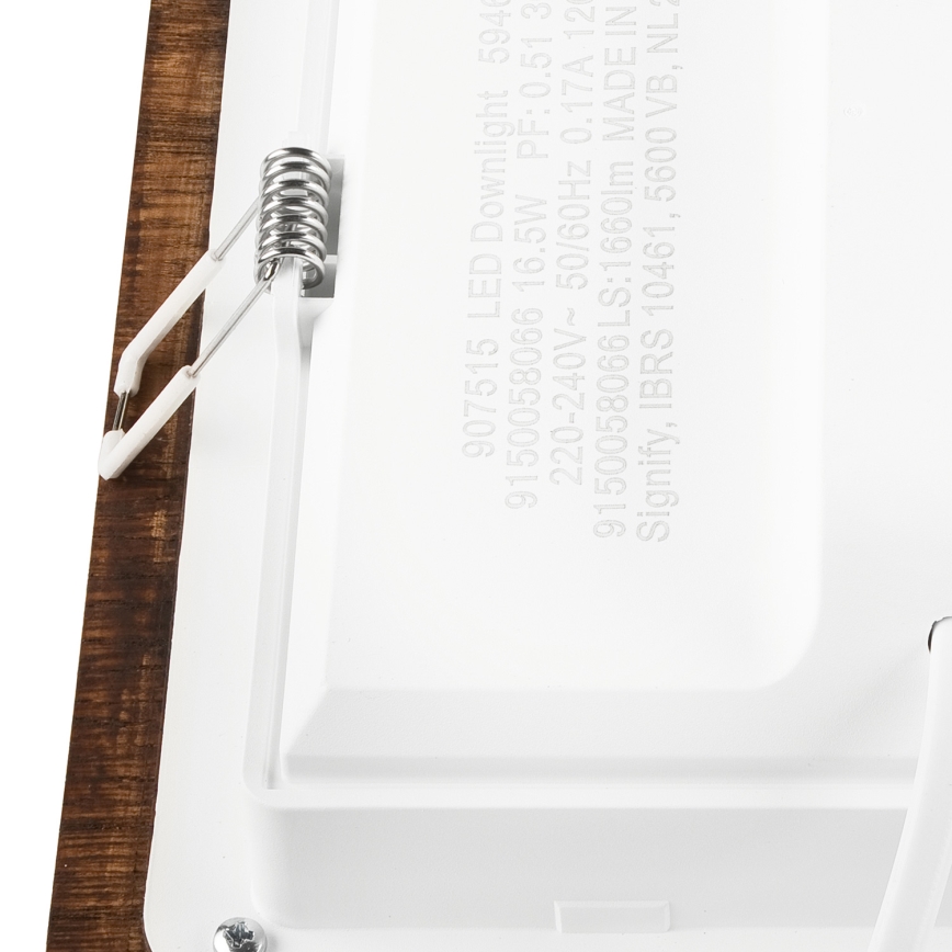 Lámpara empotrada LED WOODY SPOT LED/17W/230V 3000K cereza 18,5x18,5 cm