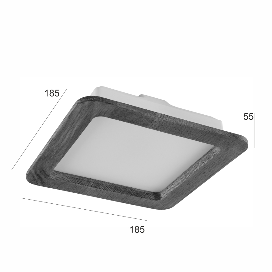 Lámpara empotrada LED WOODY SPOT LED/17W/230V 3000K cereza 18,5x18,5 cm