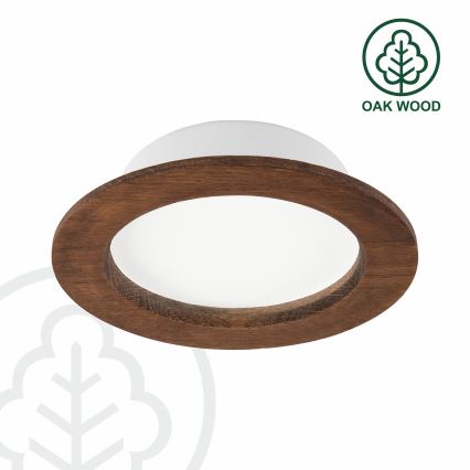 Lámpara empotrada LED WOODY SPOT LED/12,5W/230V 3000K cereza Ø 16 cm