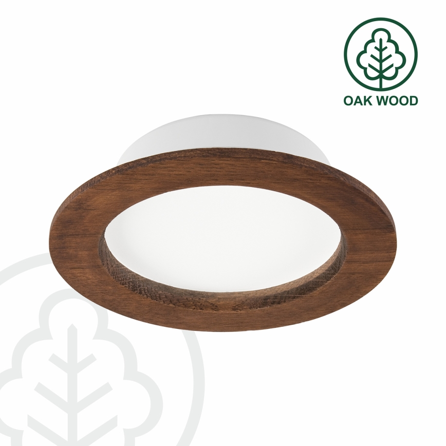 Lámpara empotrada LED WOODY SPOT LED/12,5W/230V 3000K cereza Ø 16 cm