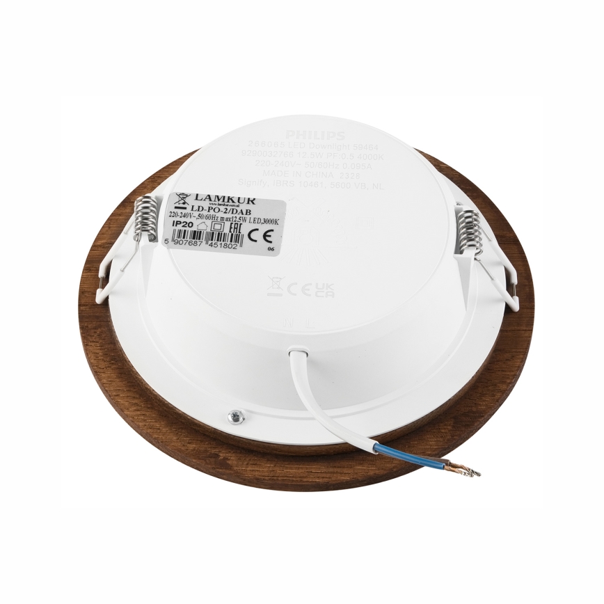 Lámpara empotrada LED WOODY SPOT LED/12,5W/230V 3000K cereza Ø 16 cm