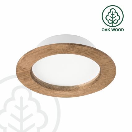 Lámpara empotrada LED WOODY SPOT LED/12,5W/230V 4000K nogal Ø 16 cm