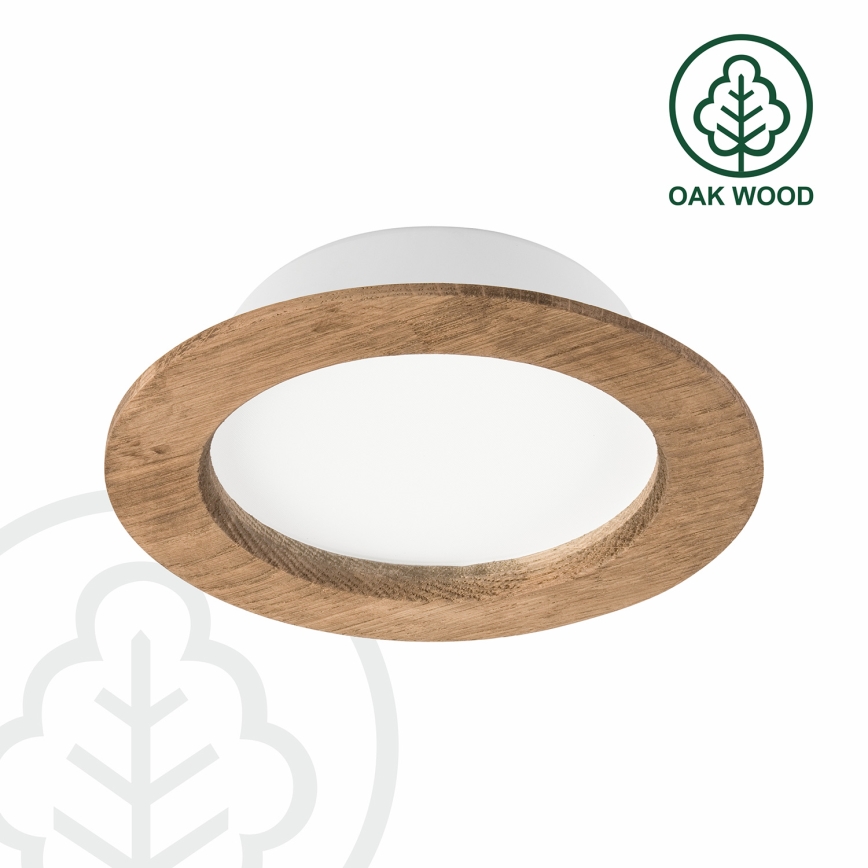 Lámpara empotrada LED WOODY SPOT LED/12,5W/230V 4000K nogal Ø 16 cm