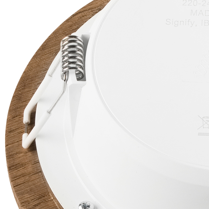 Lámpara empotrada LED WOODY SPOT LED/12,5W/230V 4000K nogal Ø 16 cm