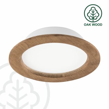Lámpara empotrada LED WOODY SPOT LED/16,5W/230V 4000K nogal Ø 18,5 cm