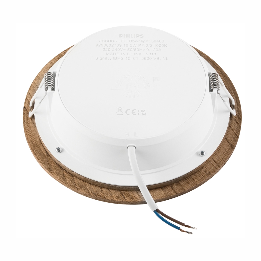 Lámpara empotrada LED WOODY SPOT LED/16,5W/230V 4000K nogal Ø 18,5 cm