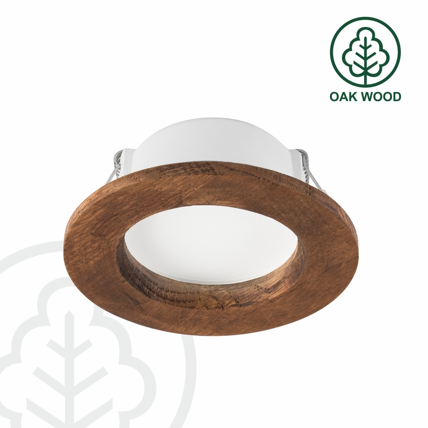 Lámpara empotrada LED WOODY SPOT LED/5,5W/230V 4000K cereza ? 10 cm