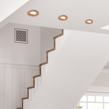 Lámpara empotrada LED WOODY SPOT LED/5,5W/230V 4000K roble ? 10 cm