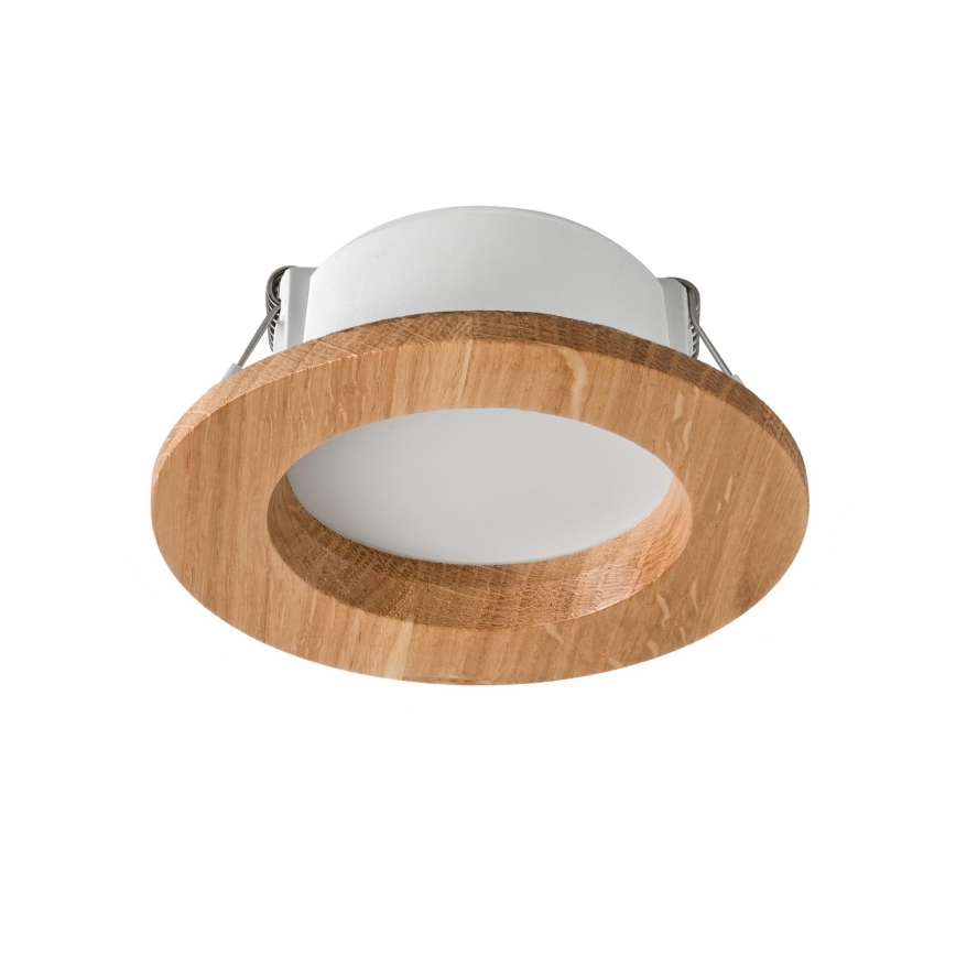 Lámpara empotrada LED WOODY SPOT LED/5,5W/230V 4000K roble ? 10 cm