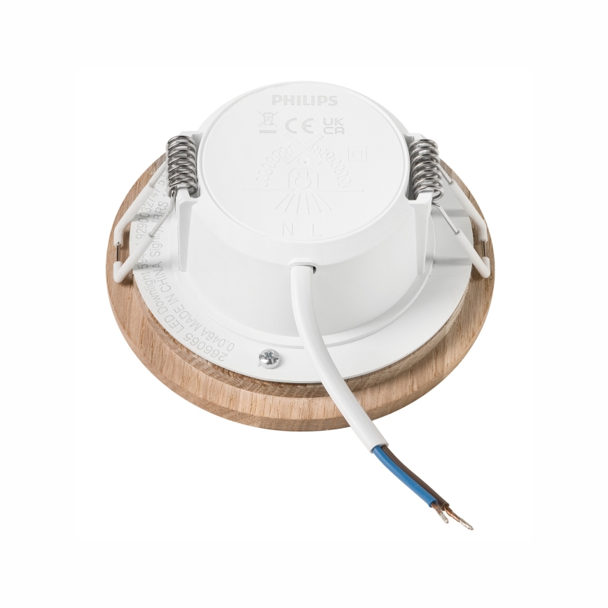 Lámpara empotrada LED WOODY SPOT LED/5,5W/230V 4000K roble ? 10 cm