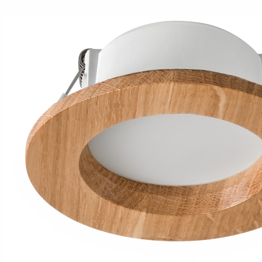 Lámpara empotrada LED WOODY SPOT LED/5,5W/230V 4000K roble ? 10 cm