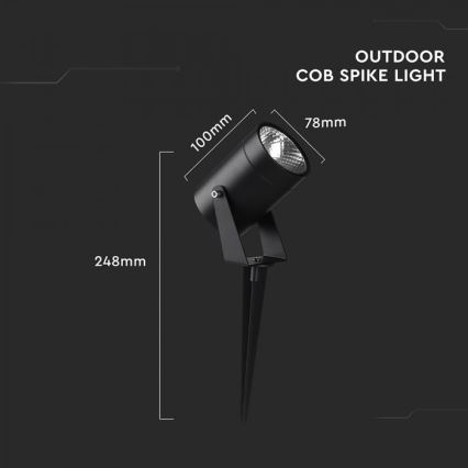 Lámpara LED exterior 10W/230V 3000K IP65