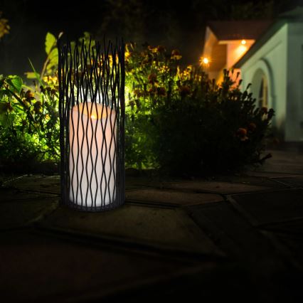 Lámpara decorativa LED exterior NYBORG LED/2xAA 35 cm IP44 blanco cálido