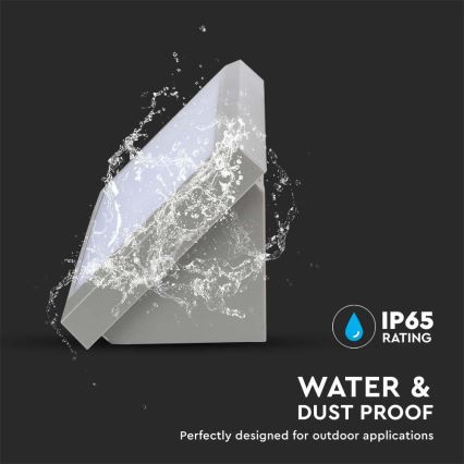 Lámpara de pared LED exterior LED/12W/230V 3000K IP65 gris