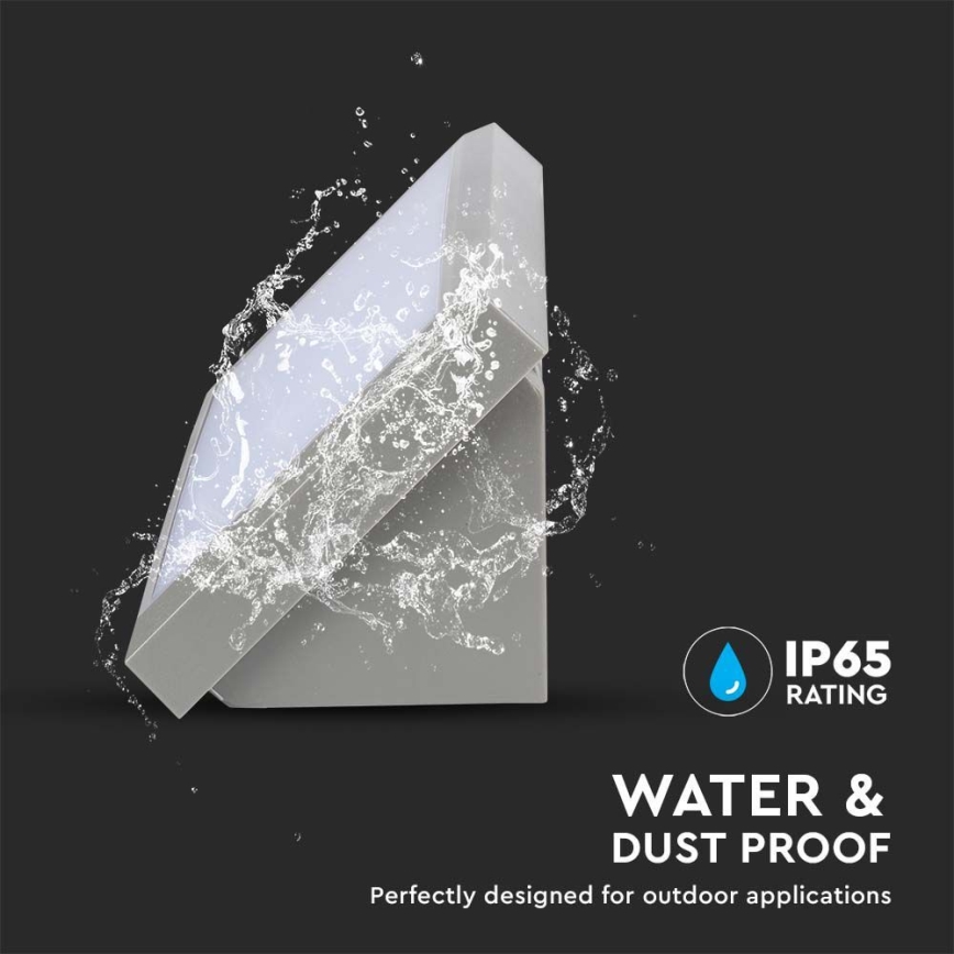 Lámpara de pared LED exterior LED/12W/230V 3000K IP65 gris