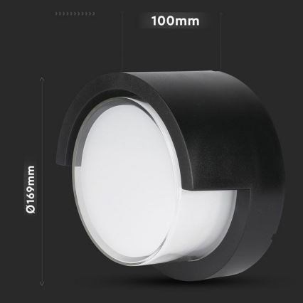 Lámpara de pared LED para exterior LED/12W/230V 3000K IP65