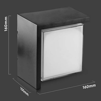 Lámpara de pared LED para exterior LED/12W/230V 3000K IP65