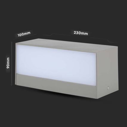 Lámpara de pared LED para exterior LED/12W/230V 3000K IP65