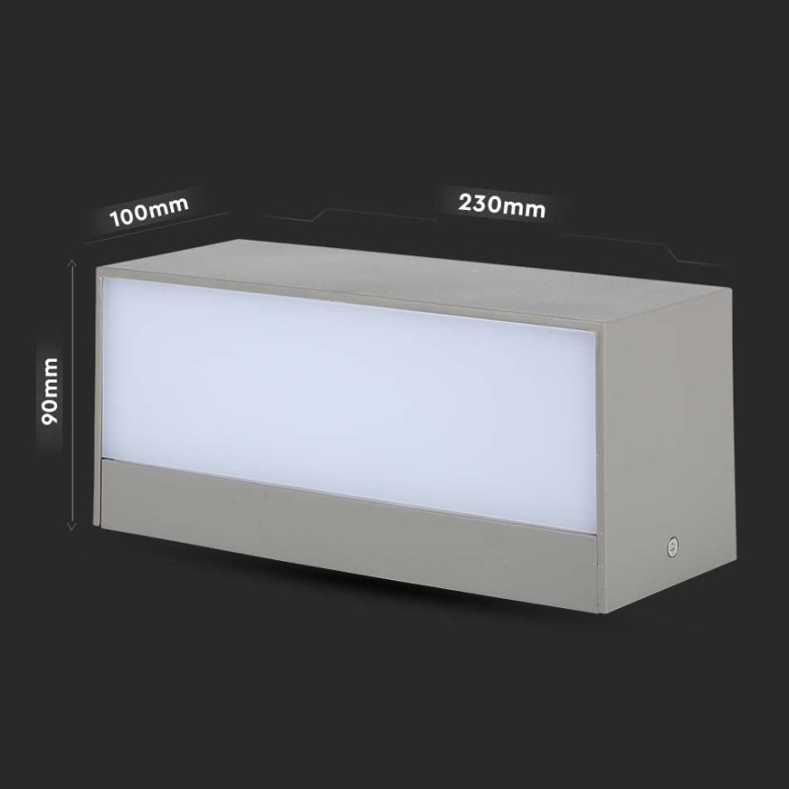 Lámpara de pared LED para exterior LED/12W/230V 3000K IP65