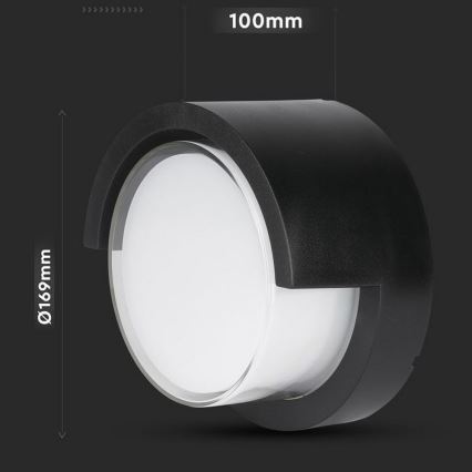 Lámpara de pared LED para exterior LED/12W/230V 4000K IP65
