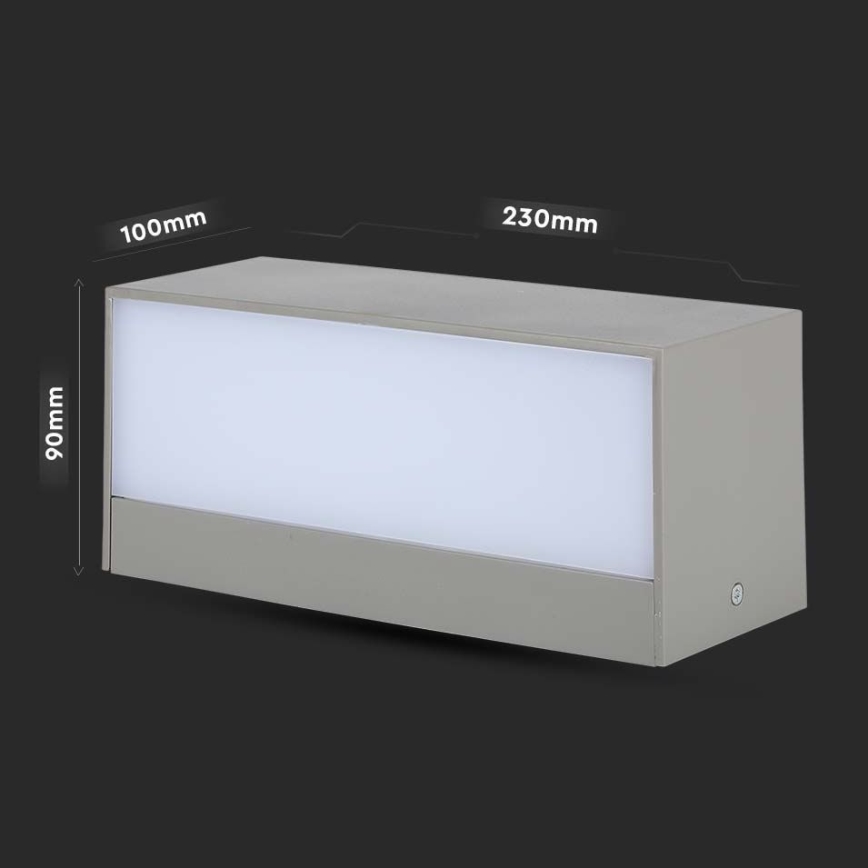 Lámpara de pared LED para exterior LED/12W/230V 4000K IP65