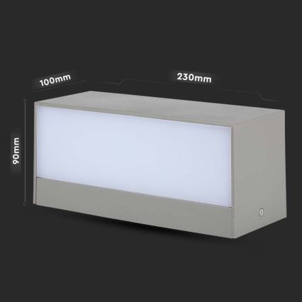 Lámpara de pared LED para exterior LED/12W/230V 6400K IP65