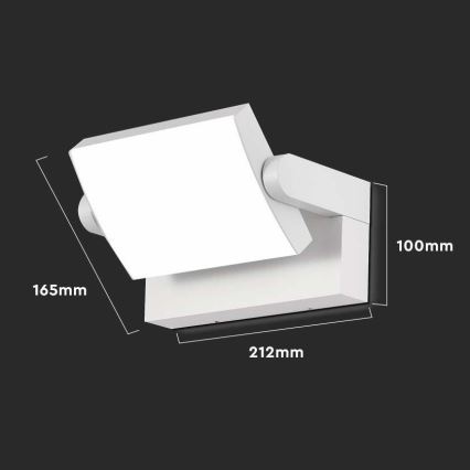 Lámpara de pared LED para exterior LED/17W/230V 3000K IP65 blanca