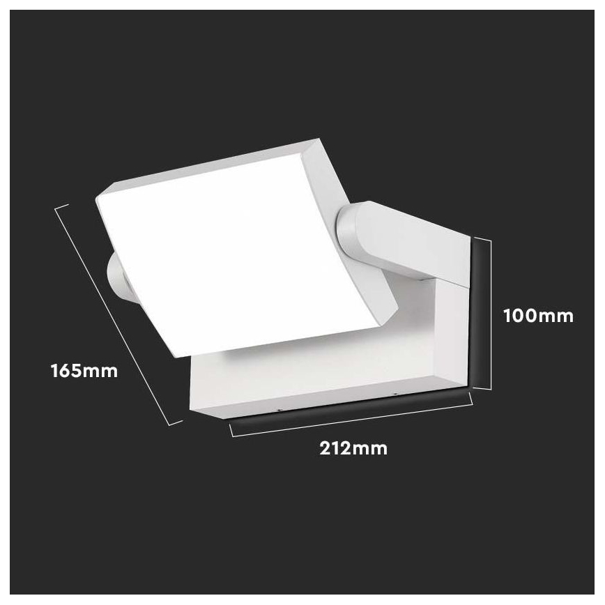 Lámpara de pared LED para exterior LED/17W/230V 3000K IP65 blanca
