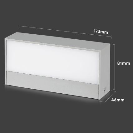 Lámpara de pared LED para exterior LED/9W/230V 6400K IP65