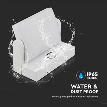 Lámpara de pared LED para exterior con sensor LED/17W/230V 3000K IP65 blanca