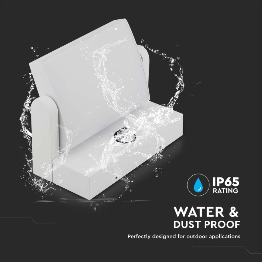Lámpara de pared LED para exterior con sensor LED/17W/230V 3000K IP65 blanca