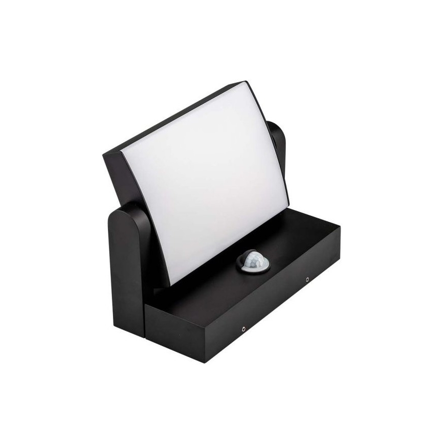 Lámpara de pared LED exterior con sensor LED/17W/230V 4000K IP65 negra