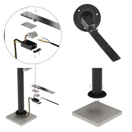 Lámpara LED flexible de exterior NIKA LED/12,5W/230V IP44 80 cm