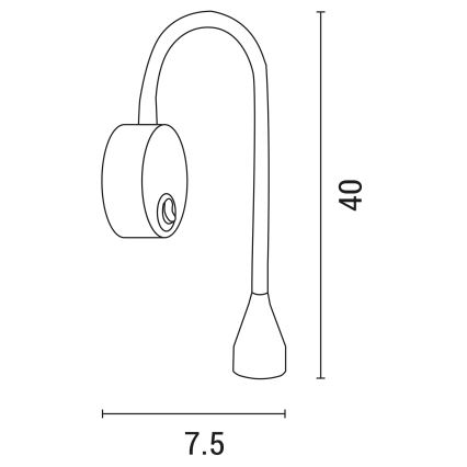 Lámpara LED flexible pequeña IONAS LED/3W/230V 3000K blanco