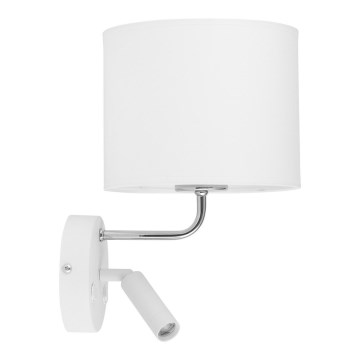 Lámpara LED flexible RICHI 1xE27/15W/230V + LED/3W/230V blanca