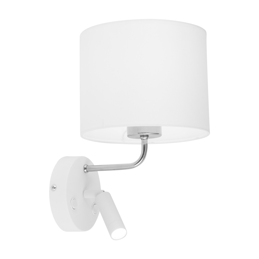 Lámpara LED flexible RICHI 1xE27/15W/230V + LED/3W/230V blanca