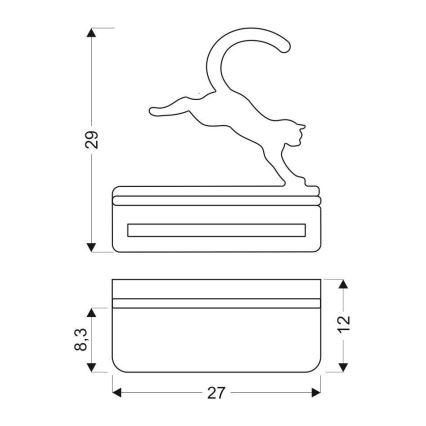 Lámpara de pared infantil LED con estante JUMPING CAT LED/5W/230V,