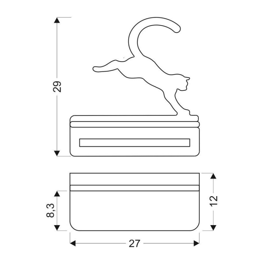 Lámpara de pared infantil LED con estante JUMPING CAT LED/5W/230V,