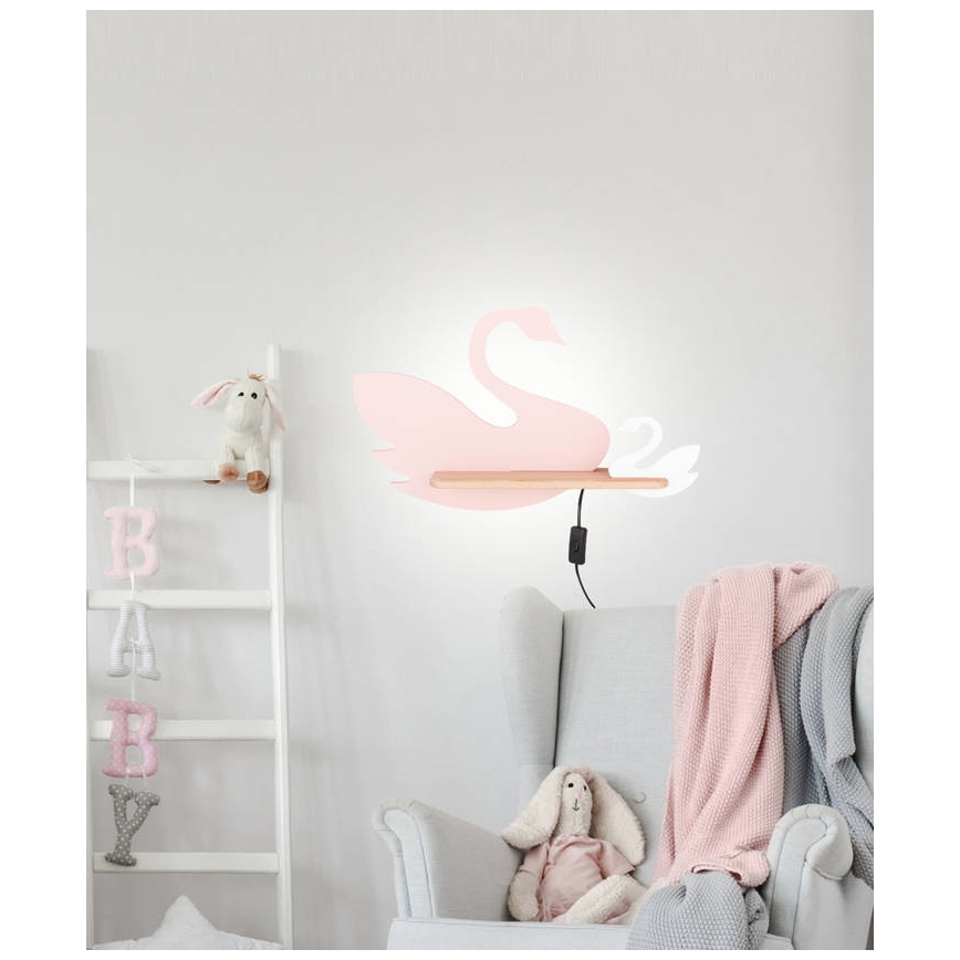 Lámpara de pared infantil LED con estante SWAN LED/5W/230V,