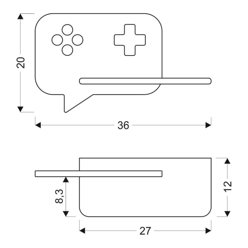 Lámpara de pared LED infantil con estante CONSOLE LED/5W/230V negro,