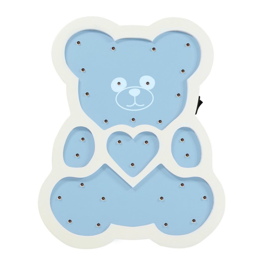 Lámpara LED infantil LED/2xAA azul oso