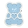 Lámpara LED infantil LED/2xAA azul oso