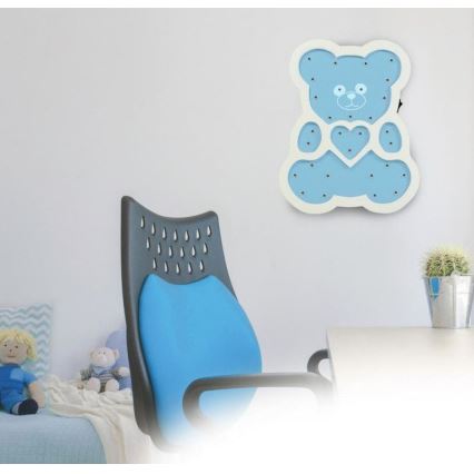 Lámpara LED infantil LED/2xAA azul oso